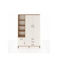 Arges Gardrop 5 Raflı 4 Çekmeceli Tek Askılı 132x30x195 Çam-Aytaşı