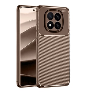 Xiaomi Redmi Note 14 Pro 5g Kılıf Auto Focus Karbon Kapak - Kahverengi