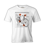 Bicycle Fundamentals Beyaz Erkek Tshirt