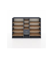 Hyperion Dolap 11 Raflı 3 Çekmeceli  220x44x163 Antrasit-Çam/Antrasit