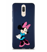 Huawei Mate 10 Lite Soft Premier Kapak Minnie Mouse-F Tasarımlı Silikon Kılıf - Lacivert (Şeffaf)