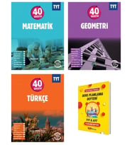 TYT 40 Seans Matematik Geometri ve Türkçe 3lü Set