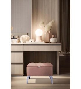 Vetra Mini Silver Royal Sandıklı Dekoratif Puf