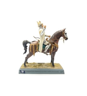 El İşçiliği Boyama Sultan Alparslan Heykel Biblo Dekor (Bronz)