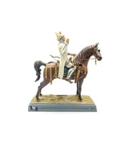 El İşçiliği Boyama Sultan Alparslan Heykel Biblo Dekor (Bronz)