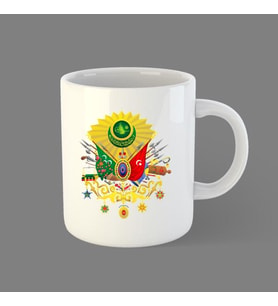 Osmanlı Tuğrası Beyaz Bardak Kupa