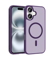 iPhone 16 Kılıf M-safe Şarj Özellikli Babet Kılıf (Koyu Mor)