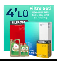 Filtron Mercedes C200 Dizel Filtre Bakım Seti Castrol Motor Yağlı (2014-2018) 4 Lü