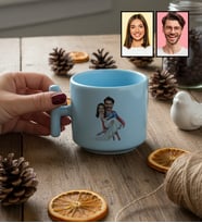 Kişiye Özel Karikatürlü Sevgiliye Hediye T Pastel Kupa Sevgililer Günü Hediyesi