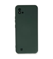 Realme C11 2021 Kılıf Nano içi Kadife Silikon - Koyu Yeşil