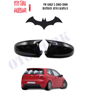 Vw Golf 5 Yarasa Batman yarasa Ayna Kapağı 2003-2009 (Siyah)