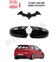 Vw Golf 5 Yarasa Batman yarasa Ayna Kapağı 2003-2009 (Siyah)