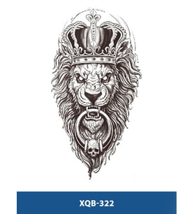 XQB-322 ORTA BOY ASLAN KRAL DESEN GEÇİCİ DÖVME-TATTO