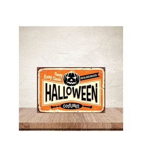Halloween 20-30 Cm Retro Ahşap Poster