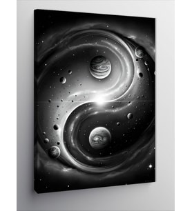 Kanvas Tablo Yin Yang Ve Kozmos