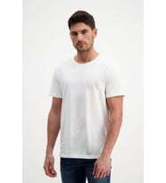 Ekru Erkek Yıkamalı Basic T-shirt