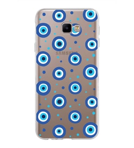 PrintiFy Samsung Galaxy J4 Core ile Uyumlu 1mm Slim Fit Nazar Boncuğu 1 Baskılı Şeffaf  Kılıf