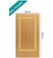 ESY LİNE Dekoratif Duvar Paneli Boyanabilir Ahşap Duvar Paneli Dekoratif Panel 6 Mm Kalınlık (54X103) (Model 4)