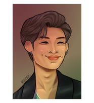 Bts Rm - Ay Gözleri Tablo Ahşap Poster Dekoratif Kod2720