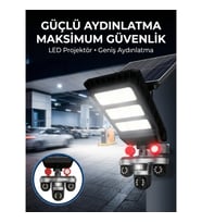 Solar Enerjili Dış Mekan Güvenlik Kamerası – Hareket Algılama, Gece Görüşü ve LED Projektör