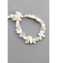 Sedef Doğal Taş Parlak Kırık Beyaz Amorf Kesim 12x7mm Dizi [AA]