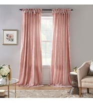Lexroo Elrene Home Fashions Korena perde katlamalı kadife, rustik tarz