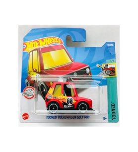 Hot Wheels Volkswagen Golf Mk1 Tooned Red 1:64 Ölçek Hotwheels Marka 1/5