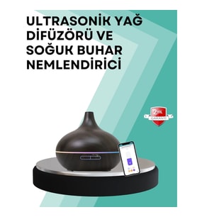Mey İthalat® Büyük Su Hazneli Ultrasonik Difüzör ve Oda Nemlendirici