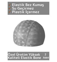 Özel Üretim Su Geçirmez Yüzücü Havuz Deniz Bonesi Elastik Bez Yüzme Şapkası Bone 2 Adet