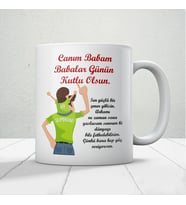 Canım Babam Baskılı Babalar Günü Kupa Bardak Kahve Kupa Bardak-17