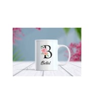 Alfabe Tasarımlı Kupa Bardak (Beyaz)