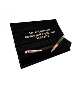 Lüks Kutuda Rose Gold Roller Kalem