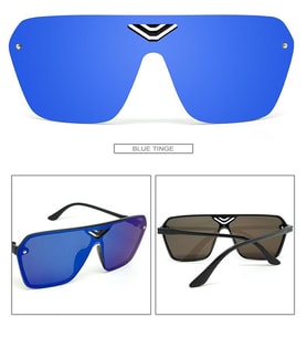 UV 400 Uniseks Güneş Gözlüğü Mercury Aynalı Lens Sürüş Balık Outdoor  Mavi