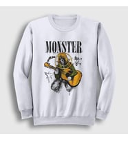 Presmono Unisex Beyaz Monster Nirvana Kurt Cobain Sweatshirt 35690tt