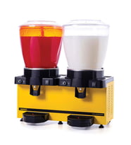 Samixir SM44.AY Twin Soğuk İçecek Dispenseri, 22+22 L, Panaromik, Analog, Fıskiyeli ve Karıştırıcılı, Sarı