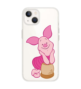 Iphone 14 Uyumlu Piglet Tasarımlı Şeffaf Telefon Kılıfı