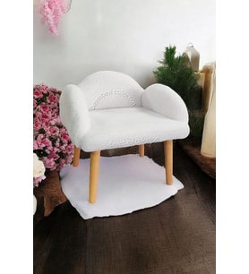 Çocuk sandalyesi, kar beyazı rengi, çocuk pufu , sırtlı puf , dekoratif puf, çocuk dinleme koltuğu