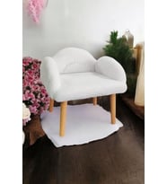 Çocuk sandalyesi, kar beyazı rengi, çocuk pufu , sırtlı puf , dekoratif puf, çocuk dinleme koltuğu