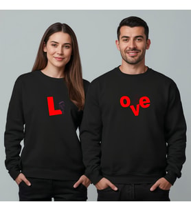 Sevgililer Günü Özel Kombin, 2 Ürün Bisiklet Yaka Sweatshirt