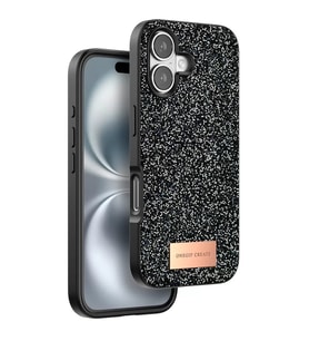 İphone 16 Bright Simli Kapak - Siyah