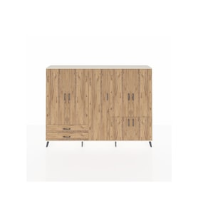 Arges Dolap 12 Raflı 2 Çekmeceli 7 Kapaklı 220x30x163 Aytaşı-Çam