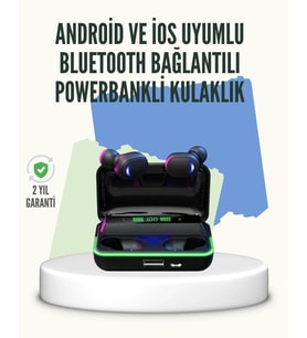 E10 Powerbank Şarjlı Bluetooth 5.1 Kulaklık Spor Ve Oyun İçin (Çok Renkli)