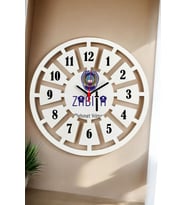 Zabıta Duvar Saati 40cm (Beyaz)