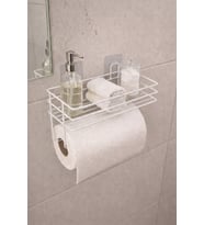 Yapışkanlı Raflı Kağıt Rulo Havluluk Peçetelik Havlu Kağıtlık Beyaz Banyo Mutfak Düzenleyici Raf SHR