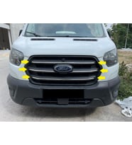 Ford Transit Krom Ön Panjur 4 parça 2019> Paslanmaz Çelik
