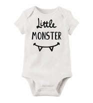 Unisex Bebek Beyaz Organik Baskılı Pamuklu Body