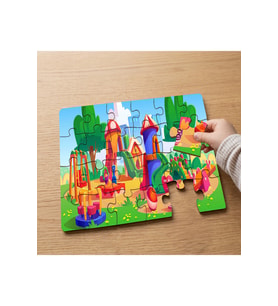 Oyun Parkı Tasarımlı 24 Parça Ahşap Çocuk Puzzle MPK0191