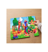 Oyun Parkı Tasarımlı 24 Parça Ahşap Çocuk Puzzle MPK0191