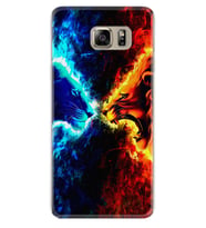 Samsung S7 Edge S20 Fe Plus Ultra S21 S22 Kılıf Desenli Silikon Red Blue Leon 1714
