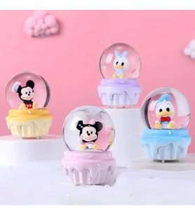 Mickey Mouse Işıklı Kar Küresi 9 Cm Alk3112